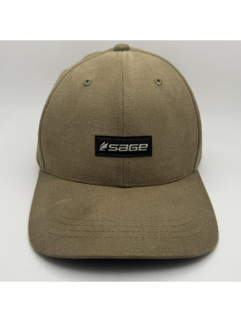 SAGE Fly Fishing Hat Cap Khaki Tan Brown Adjustable Snapback 100% Cotton Men's